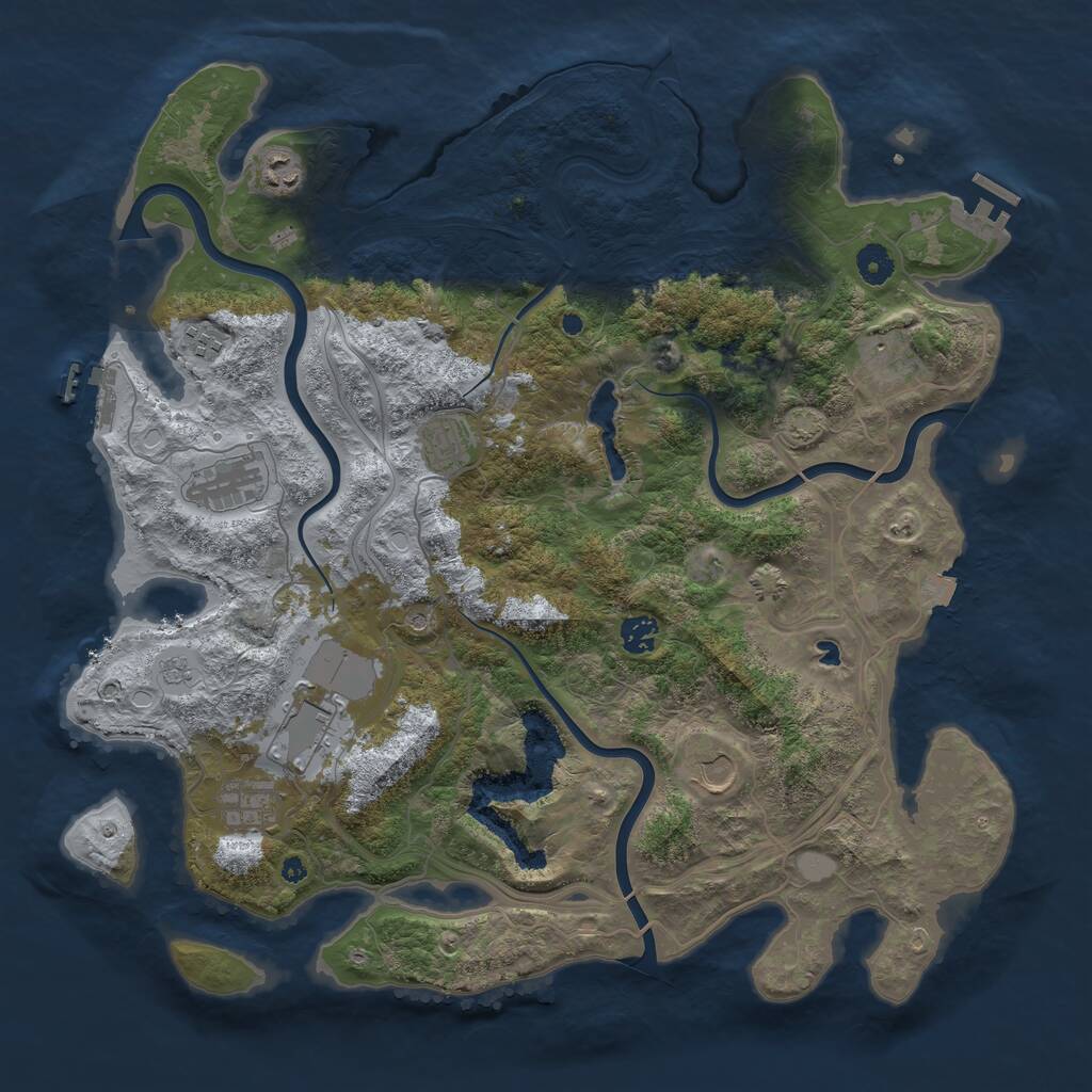 Rust Map: Procedural Map, Size: 4250, Seed: 1418, 15 Monuments
