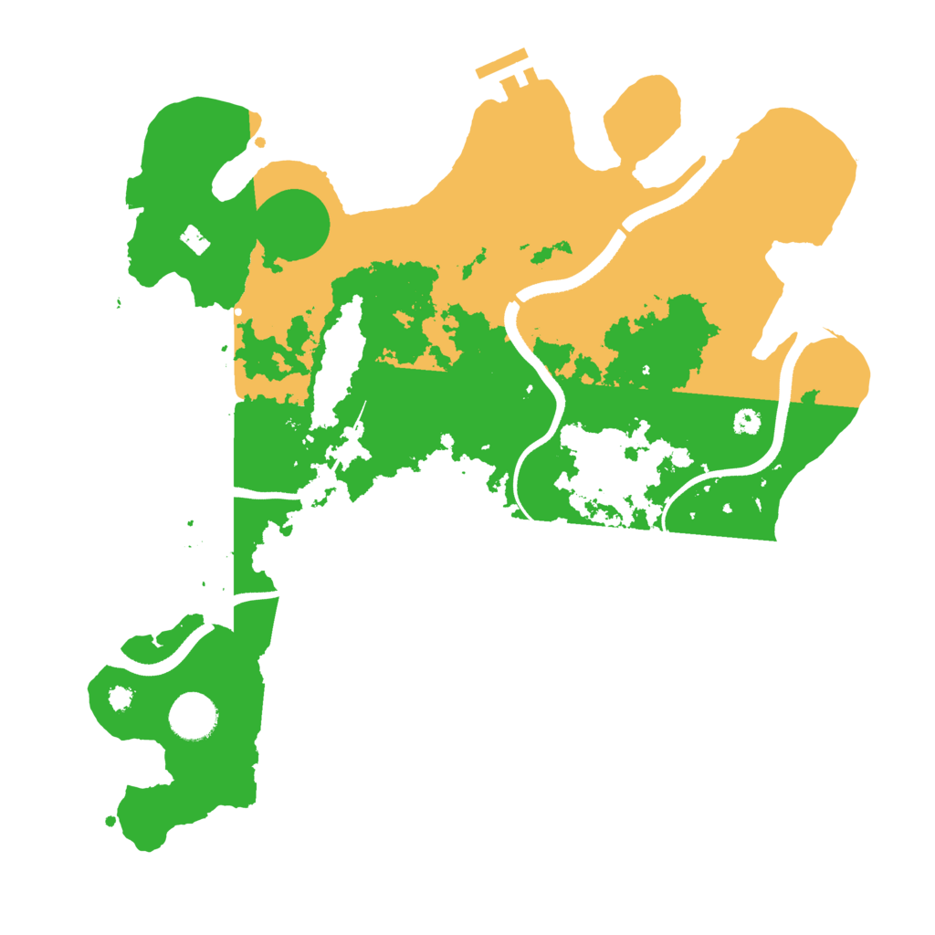 Biome Rust Map: Procedural Map, Size: 3500, Seed: 464404721