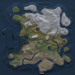 Thumbnail Rust Map: Procedural Map, Size: 3400, Seed: 192019612, 14 Monuments