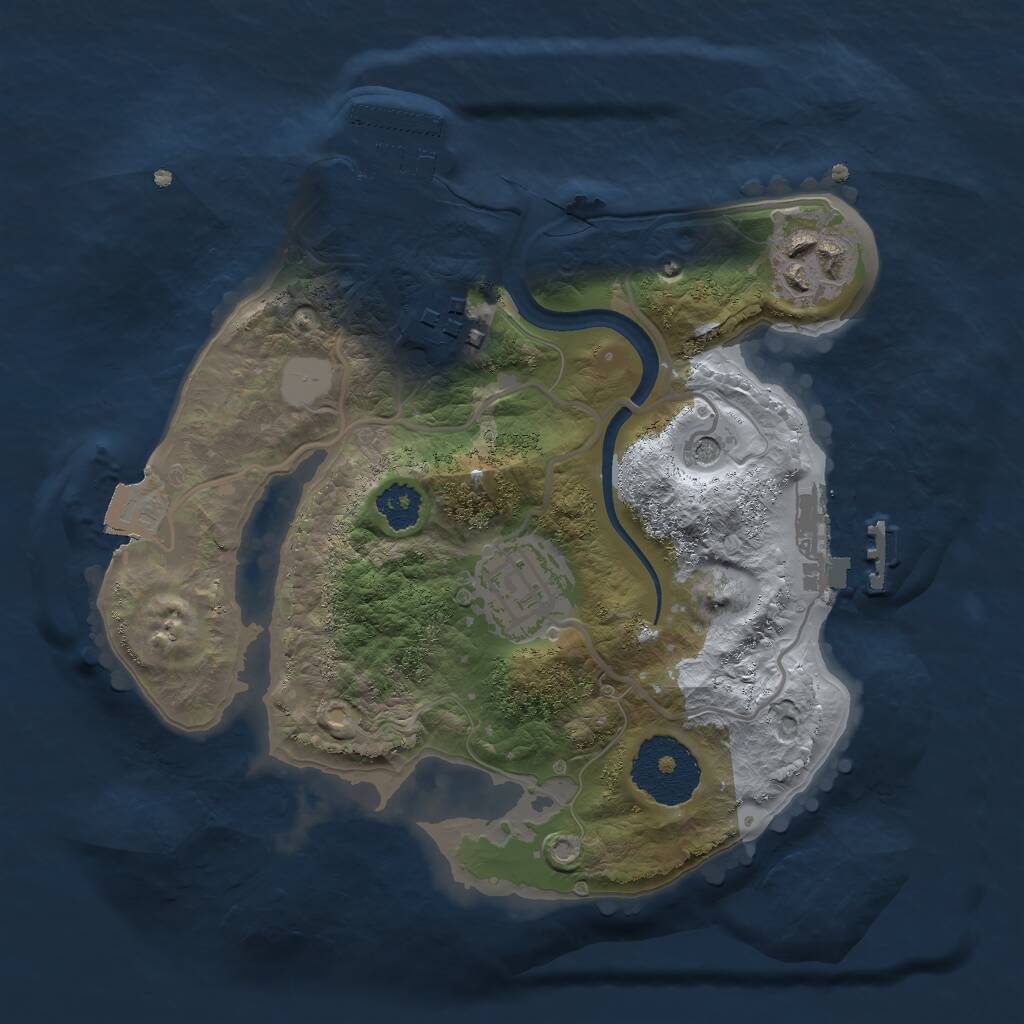 Rust Map: Procedural Map, Size: 2300, Seed: 22573489, 7 Monuments