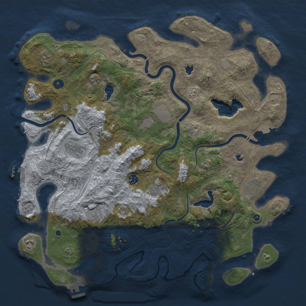 Rust Map: Procedural Map, Size: 4575, Seed: 371368822, 15 Monuments