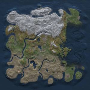 Thumbnail Rust Map: Procedural Map, Size: 4250, Seed: 490732104, 16 Monuments