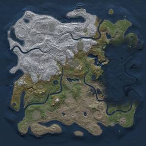 Thumbnail Rust Map: Procedural Map, Size: 4500, Seed: 349385973, 16 Monuments