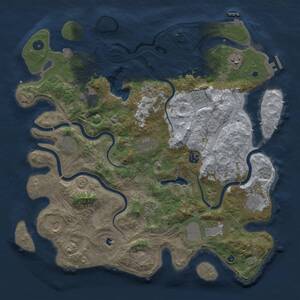 Thumbnail Rust Map: Procedural Map, Size: 4250, Seed: 295293331, 17 Monuments