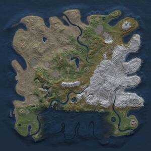 Thumbnail Rust Map: Procedural Map, Size: 4250, Seed: 913299120, 17 Monuments