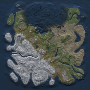Thumbnail Rust Map: Procedural Map, Size: 4250, Seed: 1735149440, 16 Monuments