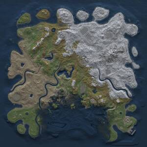 Thumbnail Rust Map: Procedural Map, Size: 5000, Seed: 630863975, 17 Monuments