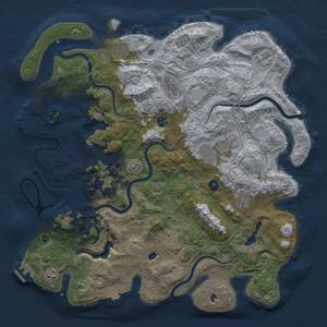 Thumbnail Rust Map: Procedural Map, Size: 4500, Seed: 2535, 16 Monuments