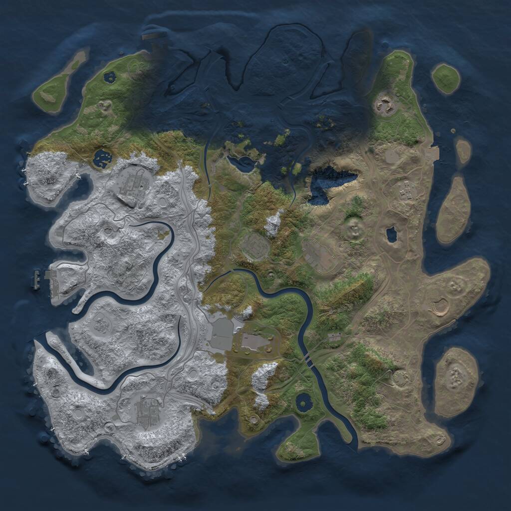 Rust Map: Procedural Map, Size: 4250, Seed: 398311321, 15 Monuments