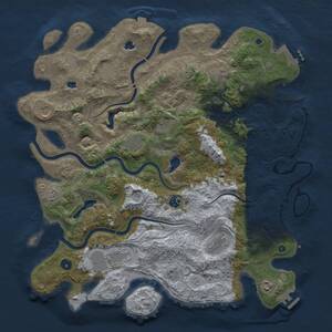 Thumbnail Rust Map: Procedural Map, Size: 4500, Seed: 355343611, 16 Monuments