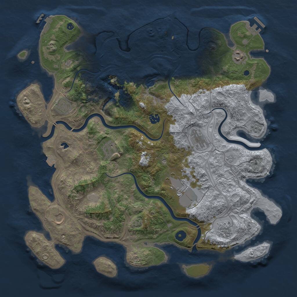 Rust Map: Procedural Map, Size: 4250, Seed: 8234363, 15 Monuments
