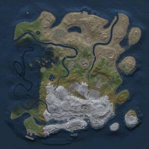 Thumbnail Rust Map: Procedural Map, Size: 3590, Seed: 55437812, 14 Monuments