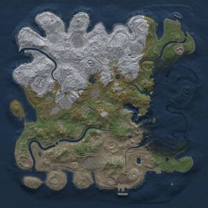 Thumbnail Rust Map: Procedural Map, Size: 4250, Seed: 624812926, 16 Monuments