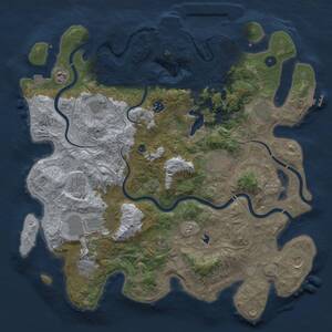 Thumbnail Rust Map: Procedural Map, Size: 4350, Seed: 1194755521, 17 Monuments