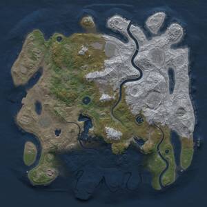 Thumbnail Rust Map: Procedural Map, Size: 4000, Seed: 293725610, 15 Monuments