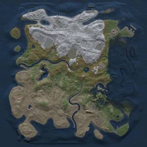 Thumbnail Rust Map: Procedural Map, Size: 4000, Seed: 1728577177, 15 Monuments