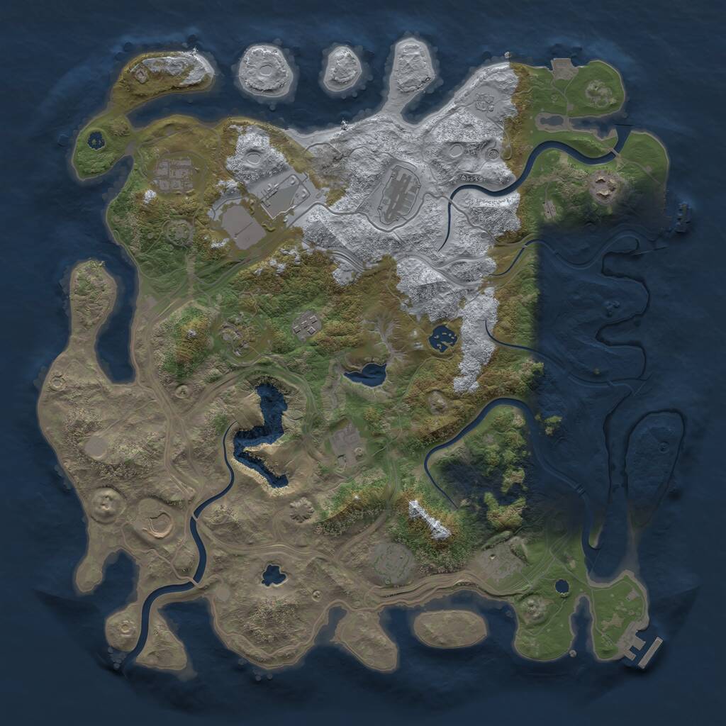 Rust Map: Procedural Map, Size: 4250, Seed: 31567, 17 Monuments