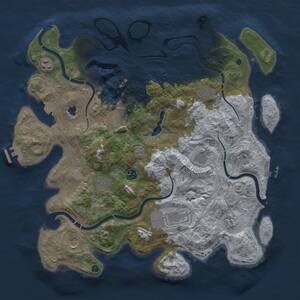 Thumbnail Rust Map: Procedural Map, Size: 4250, Seed: 831173131, 16 Monuments