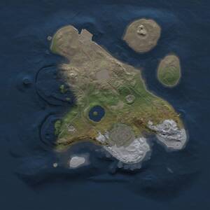Thumbnail Rust Map: Procedural Map, Size: 2000, Seed: 6861780, 3 Monuments