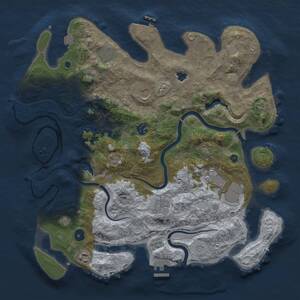 Thumbnail Rust Map: Procedural Map, Size: 4000, Seed: 640418578, 14 Monuments