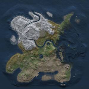 Thumbnail Rust Map: Procedural Map, Size: 3000, Seed: 1577903749, 11 Monuments