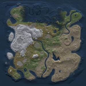 Thumbnail Rust Map: Procedural Map, Size: 4000, Seed: 1799658303, 17 Monuments