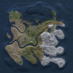 Thumbnail Rust Map: Procedural Map, Size: 3000, Seed: 56473681, 10 Monuments