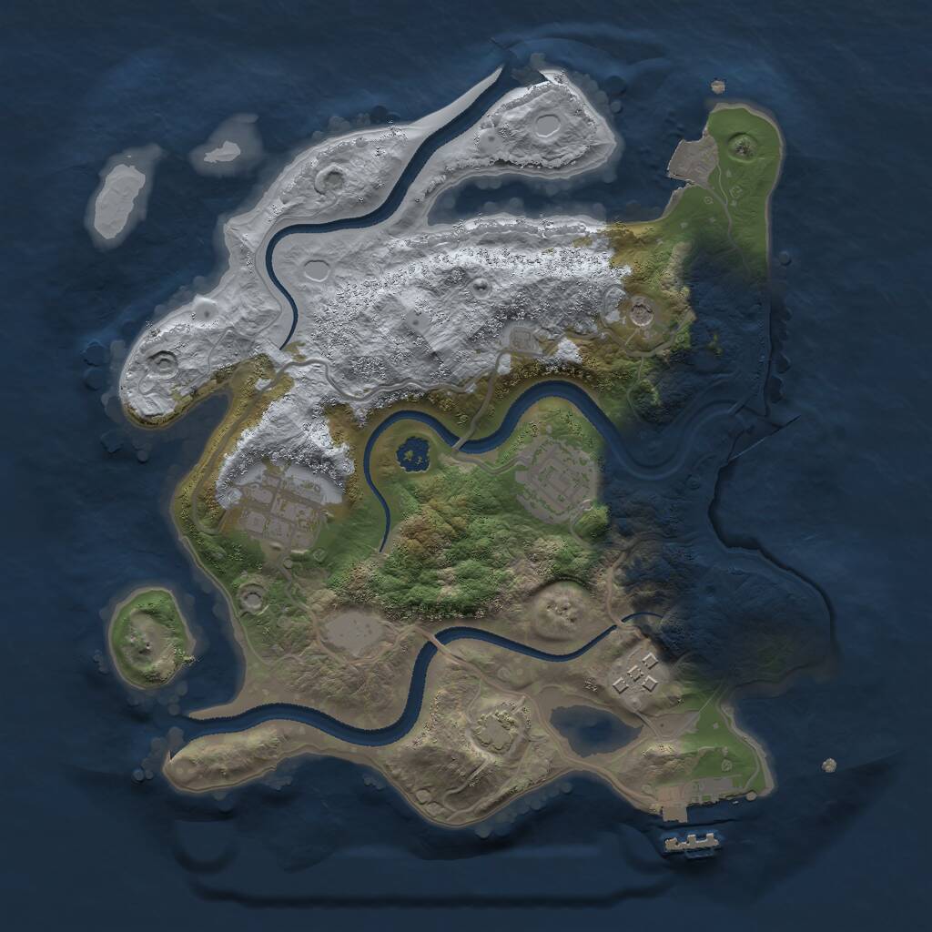 Rust Map: Procedural Map, Size: 2700, Seed: 1757160088, 7 Monuments