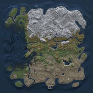 Thumbnail Rust Map: Procedural Map, Size: 4500, Seed: 720729155, 17 Monuments