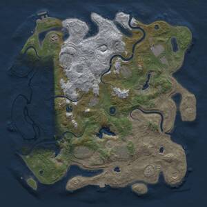 Thumbnail Rust Map: Procedural Map, Size: 4500, Seed: 109481004, 16 Monuments