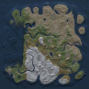 Thumbnail Rust Map: Procedural Map, Size: 4500, Seed: 318907741, 17 Monuments