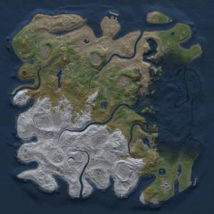 Thumbnail Rust Map: Procedural Map, Size: 4500, Seed: 1019627771, 16 Monuments