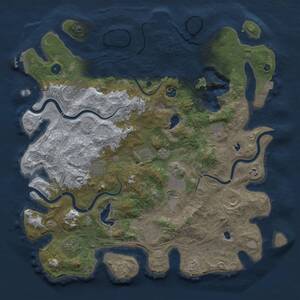 Thumbnail Rust Map: Procedural Map, Size: 4500, Seed: 116926385, 17 Monuments