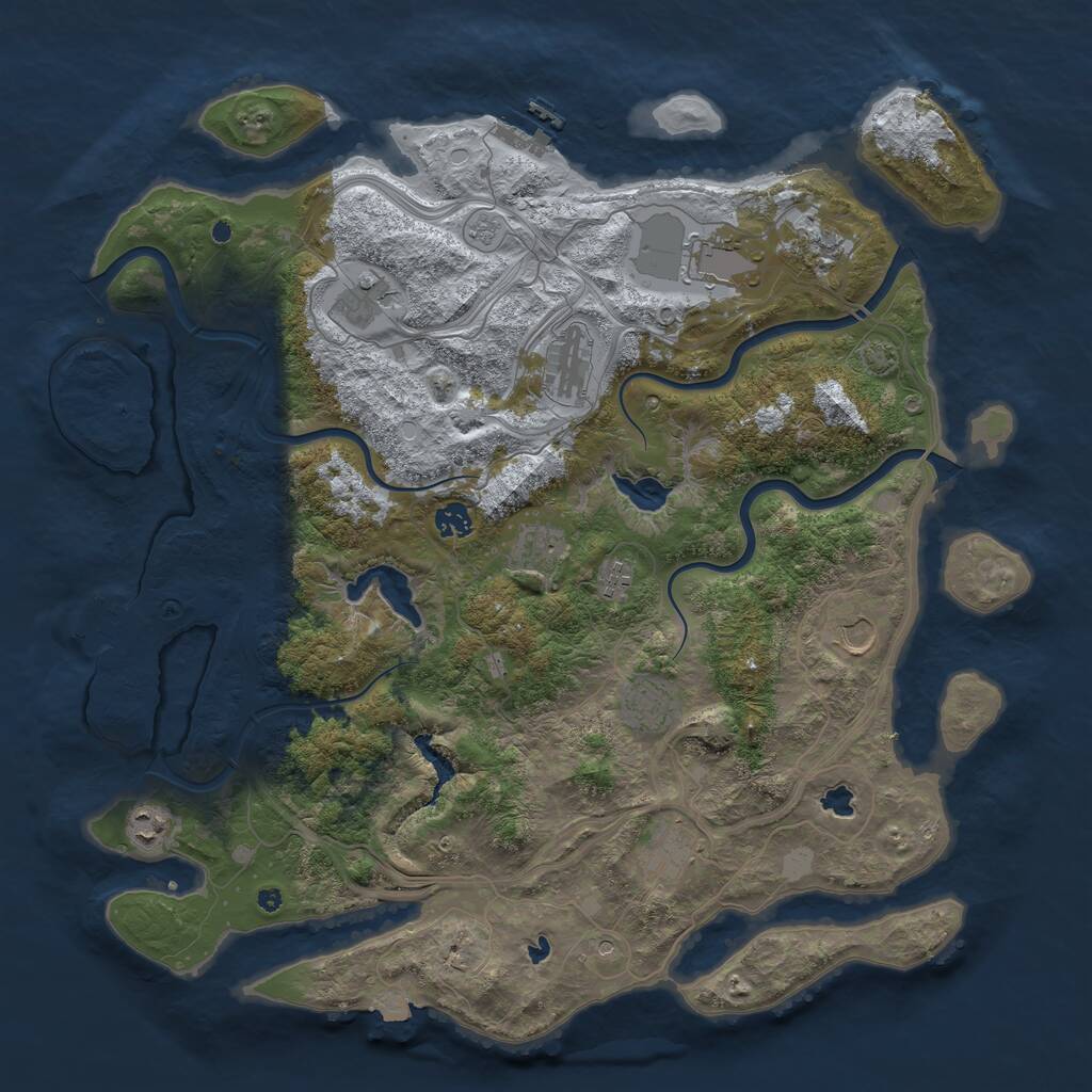Rust Map: Procedural Map, Size: 4500, Seed: 2025090601, 17 Monuments