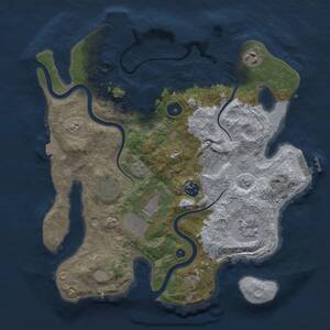 Thumbnail Rust Map: Procedural Map, Size: 3500, Seed: 395045281, 14 Monuments