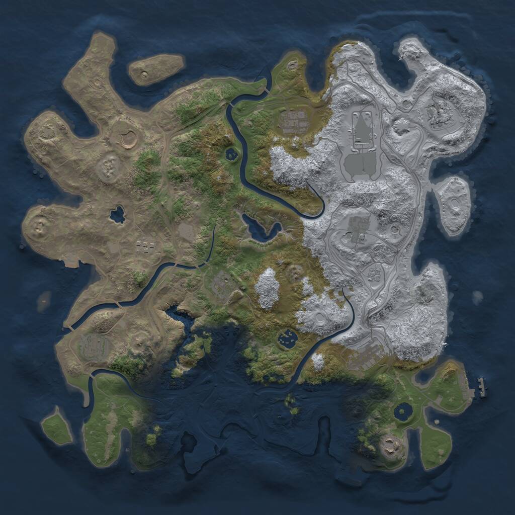 Rust Map: Procedural Map, Size: 4250, Seed: 8692576, 17 Monuments