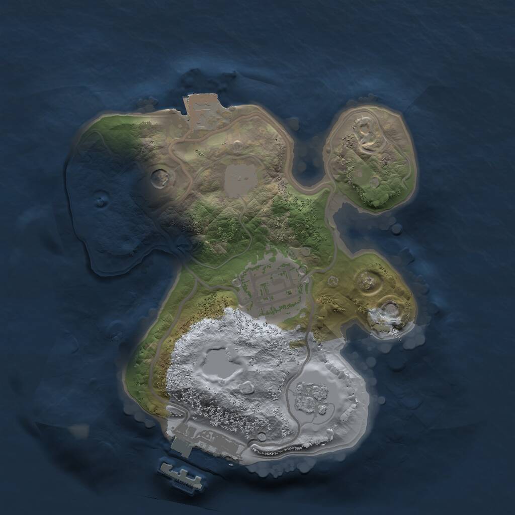 Rust Map: Procedural Map, Size: 1750, Seed: 15000, 5 Monuments