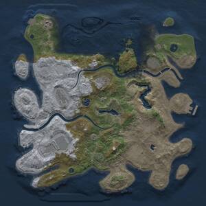 Thumbnail Rust Map: Procedural Map, Size: 4000, Seed: 2041028911, 14 Monuments