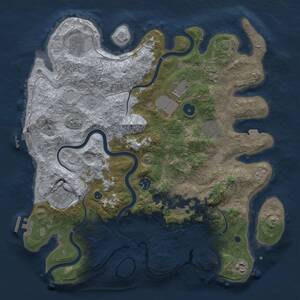 Thumbnail Rust Map: Procedural Map, Size: 3850, Seed: 661253, 15 Monuments