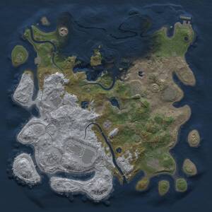 Thumbnail Rust Map: Procedural Map, Size: 4000, Seed: 230350659, 15 Monuments