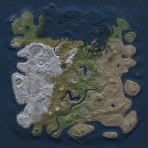 Thumbnail Rust Map: Procedural Map, Size: 4500, Seed: 547265718, 17 Monuments