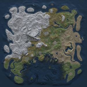 Thumbnail Rust Map: Procedural Map, Size: 5250, Seed: 688495735, 17 Monuments