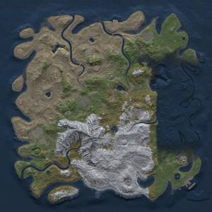 Thumbnail Rust Map: Procedural Map, Size: 5000, Seed: 1789546011, 17 Monuments