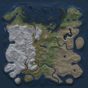 Thumbnail Rust Map: Procedural Map, Size: 4500, Seed: 412743012, 16 Monuments