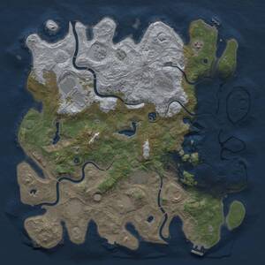 Thumbnail Rust Map: Procedural Map, Size: 4500, Seed: 794547398, 16 Monuments