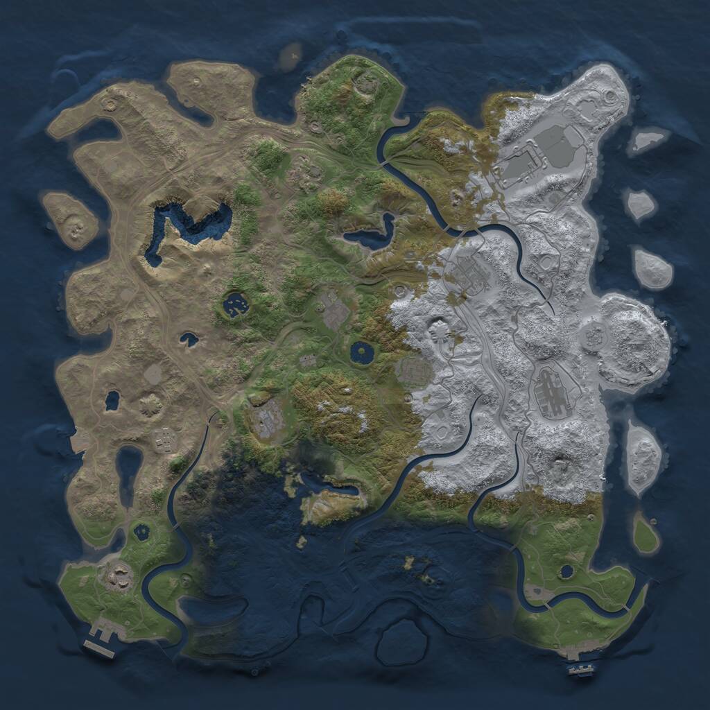 Rust Map: Procedural Map, Size: 4500, Seed: 1903452968, 16 Monuments