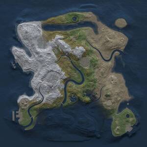 Thumbnail Rust Map: Procedural Map, Size: 3200, Seed: 631429776, 11 Monuments