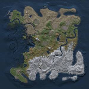 Thumbnail Rust Map: Procedural Map, Size: 4000, Seed: 1795450925, 16 Monuments