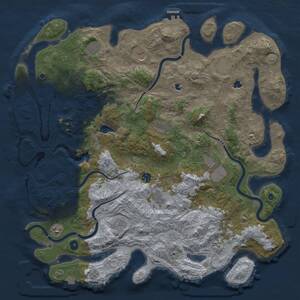 Thumbnail Rust Map: Procedural Map, Size: 4800, Seed: 843570711, 17 Monuments