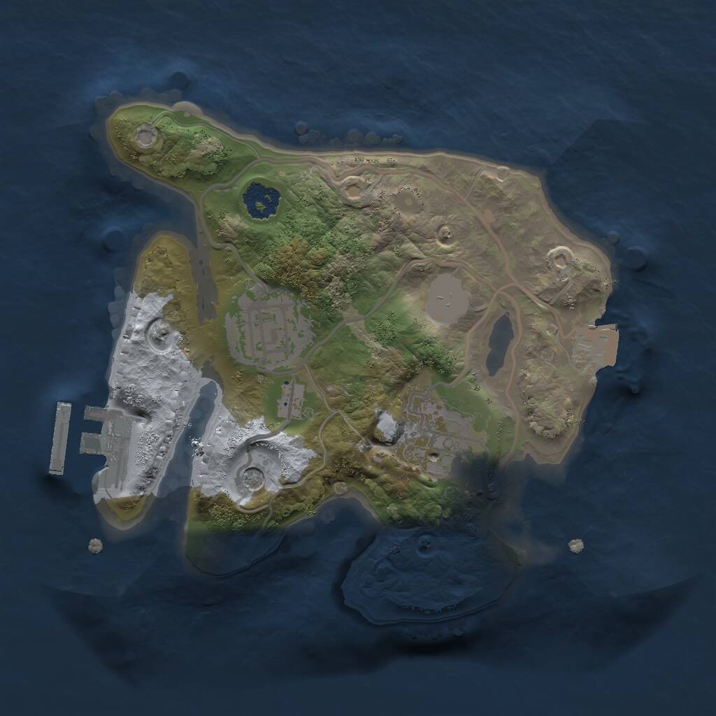 Rust Map: Procedural Map, Size: 2000, Seed: 28773007, 5 Monuments